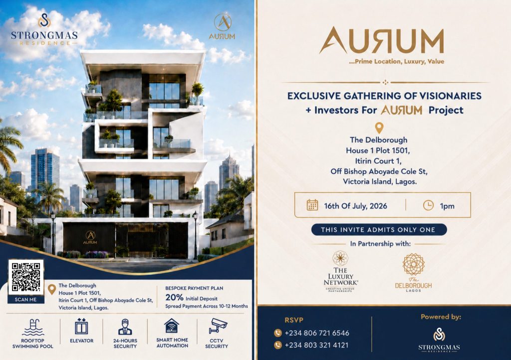The Luxury Network Nigeria, in Partnership with Strongmas Residence, Hosts Exclusive Investors’ Private Presentation for ‘AURUM’